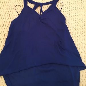 Royal Blue tank with back detail