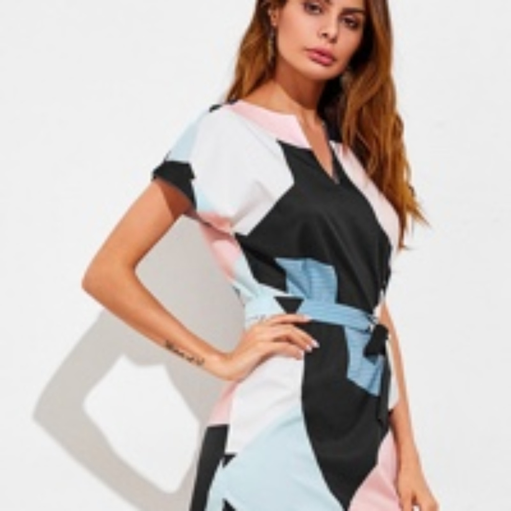 NWT Geoprint midi-dress