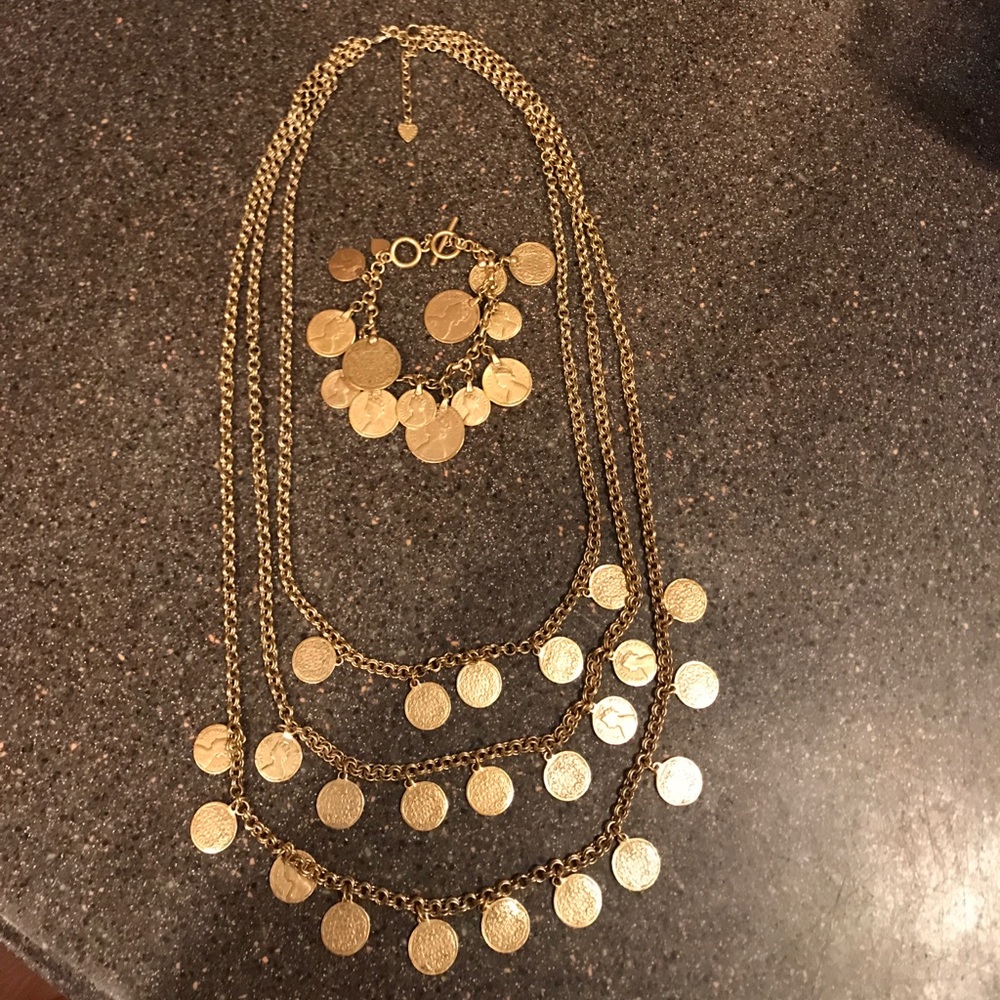 Stella and Dot gold coin set