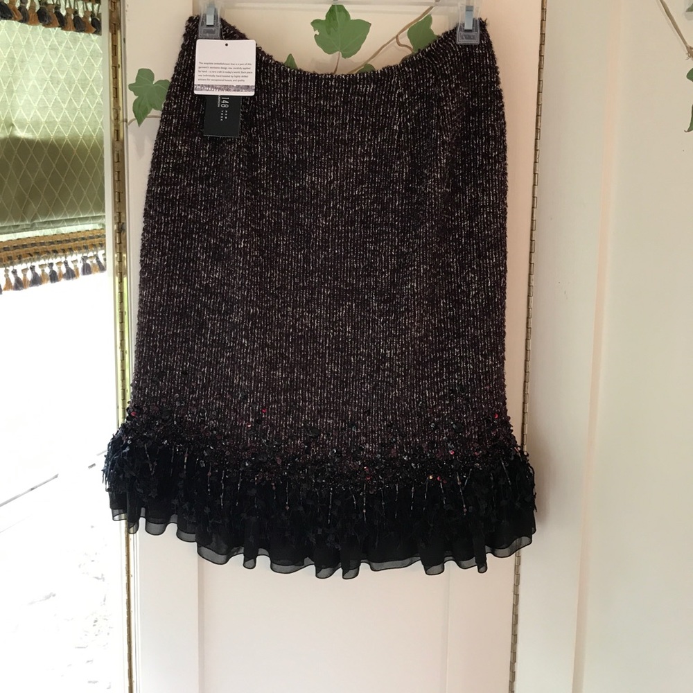 Lafayette 148 Hand Beaded skirt