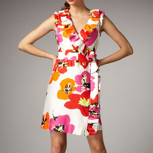 Kate Spade Aubrey Silk Floral Wrap Dress Sz. 8