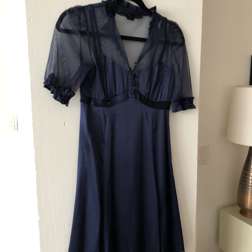 Marc Jacobs navy silk dress