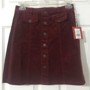 Corduroy maroon skirt