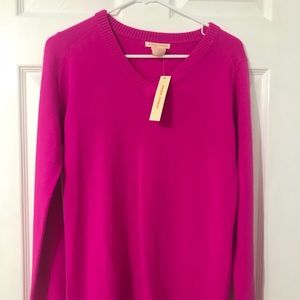 Pink v neck sweater
