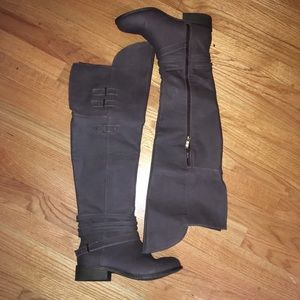 Taupe Over-the-knee Boots