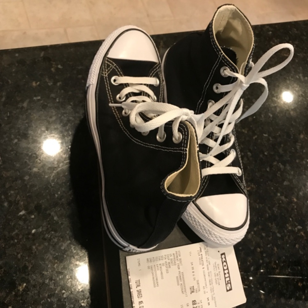 Black high top converse
