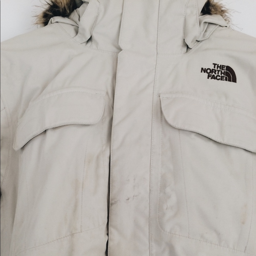 North Face hyvent tan coat