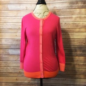 LOFT orange and pink sweater