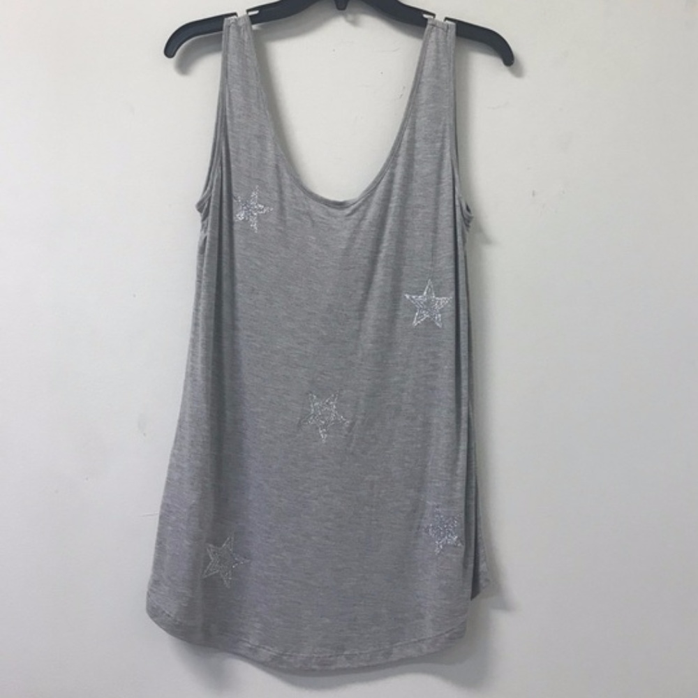Promod Glittery Grey star tank - Never Worn
