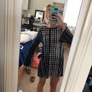 Tie dye bell sleeve dress