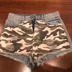 Army jean shorts