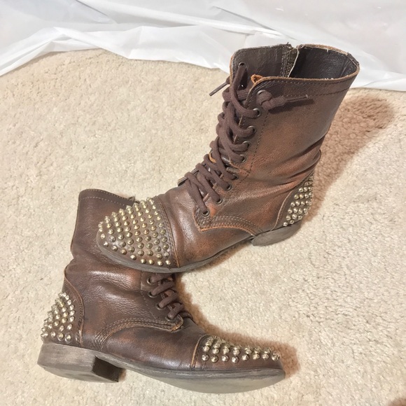 studded combat boots steve madden