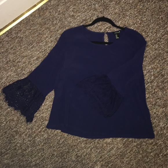 Forever 21 Blue Blouse - Picture 3 of 3