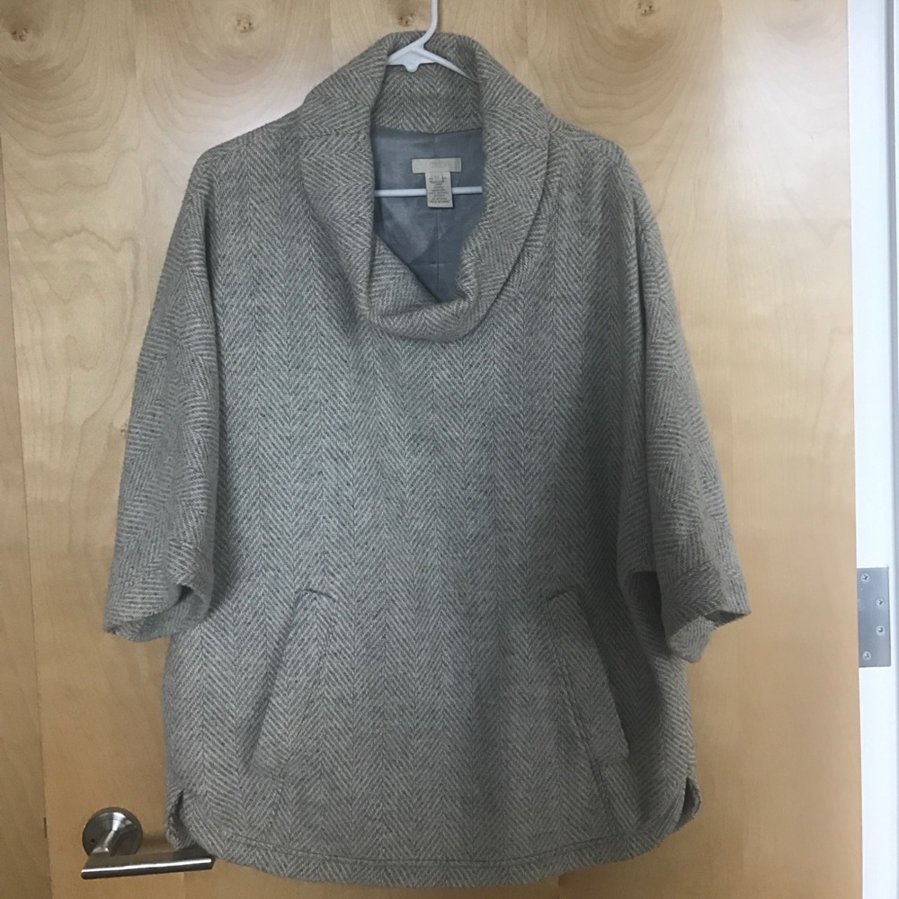 J.Crew Light Grey Herringbone Top