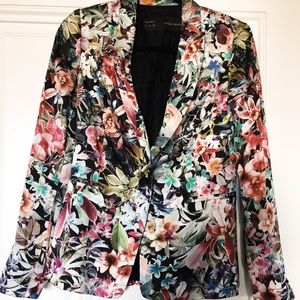 Zara floral print blazer