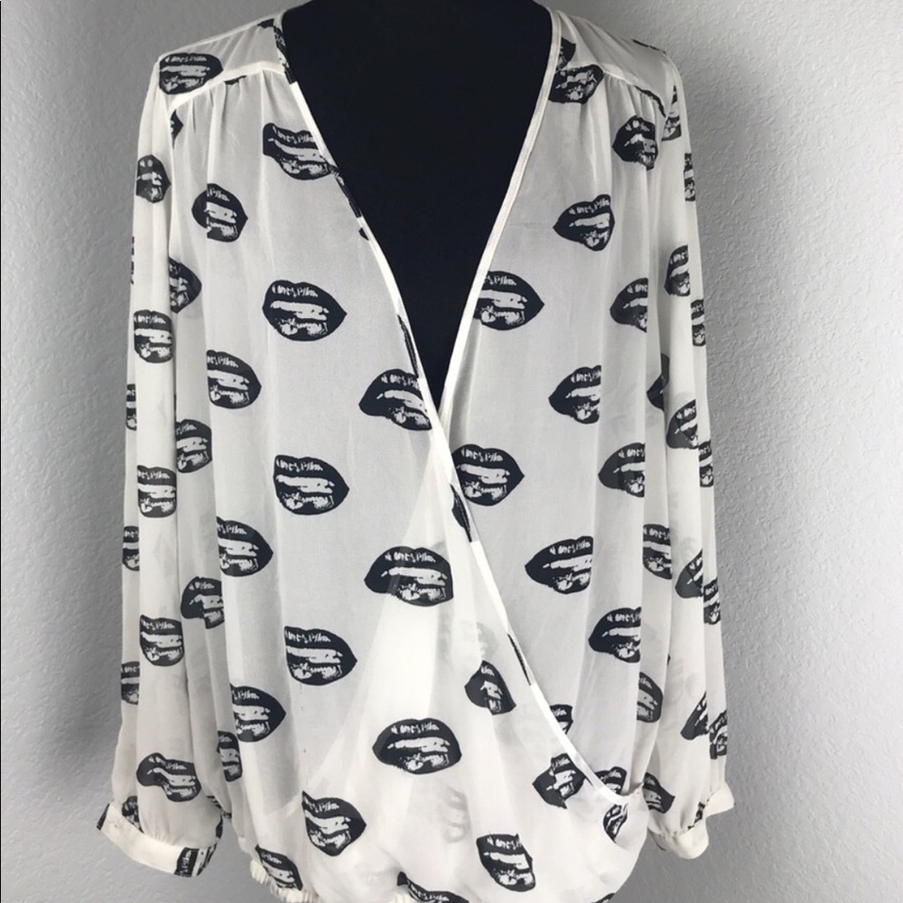 Kisses sheer shirt