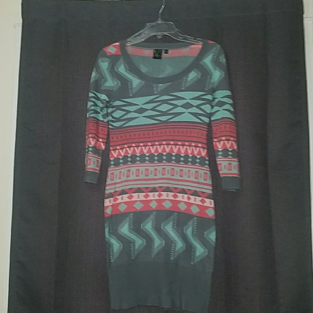 Size small multi colored sweater dress