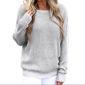 Crisscross knitted sweater