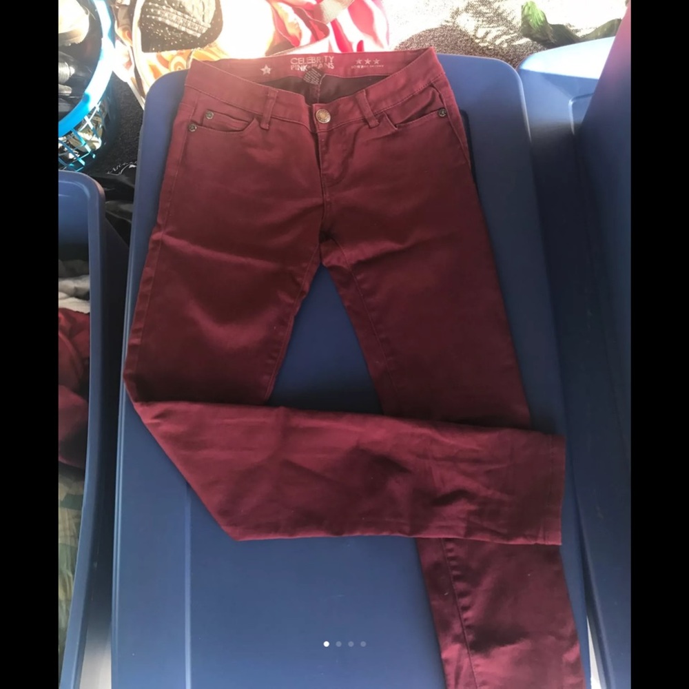 Burgundy Skinny Jeans