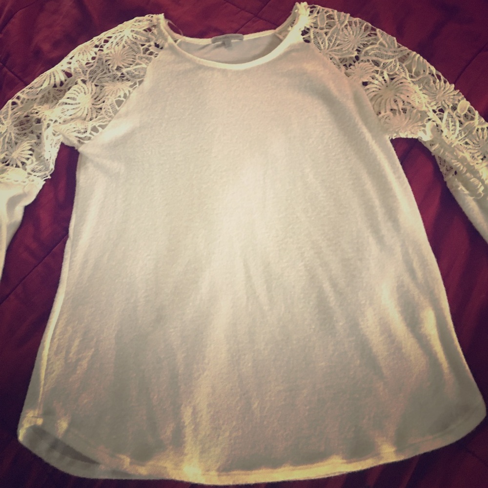 Soft white comfortable sweater