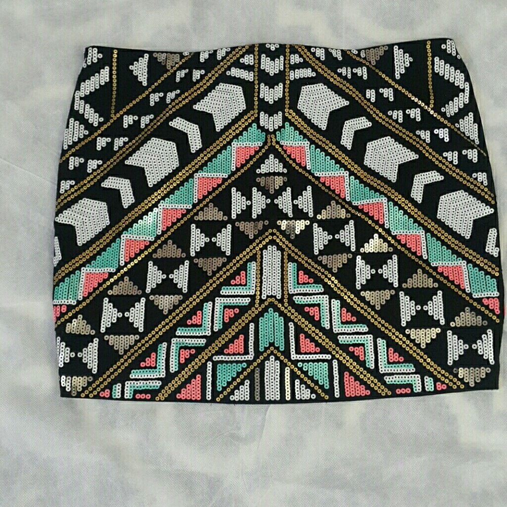 Express sequin skirt