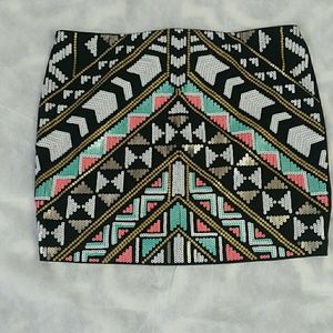 Express sequin skirt