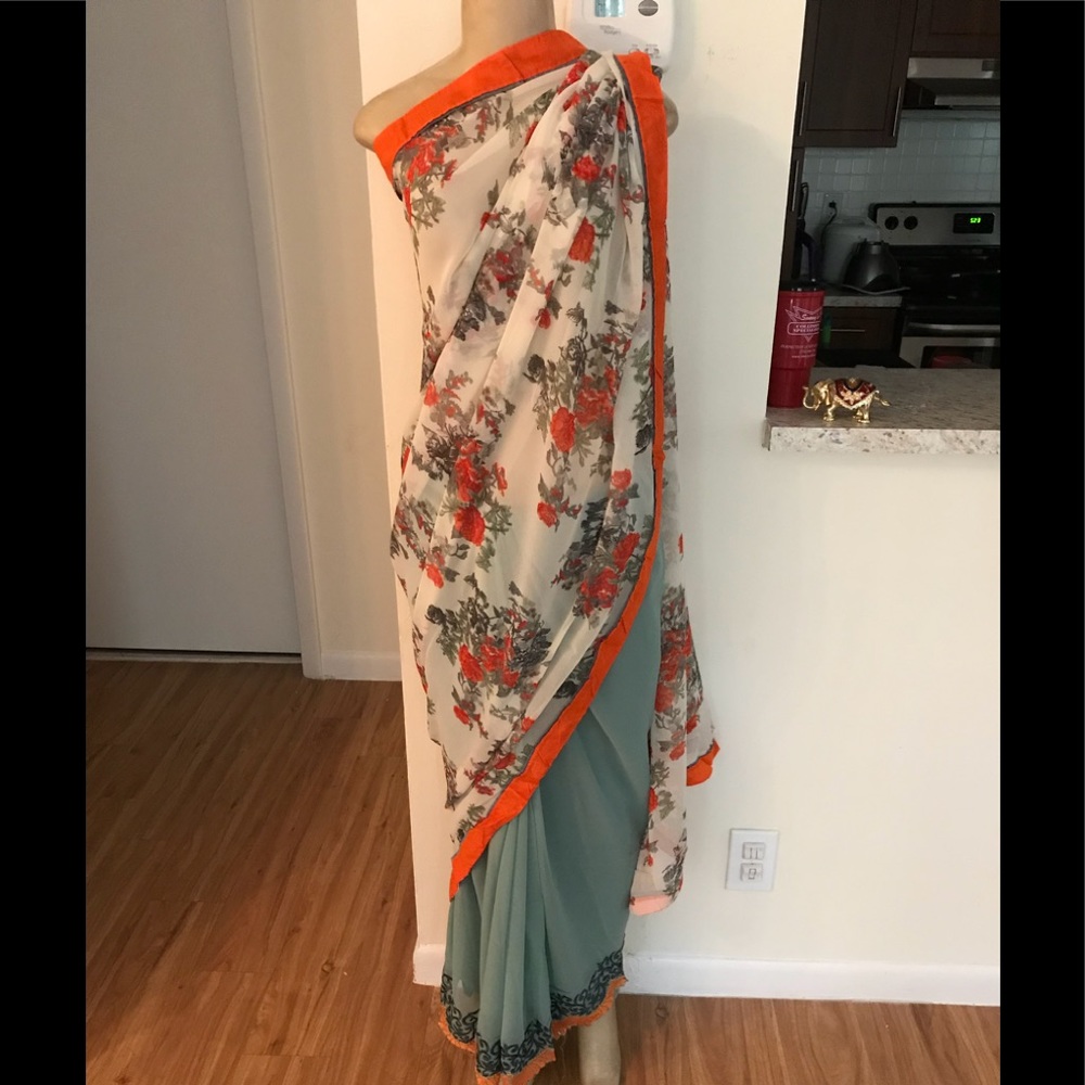 Georgette printed Saree