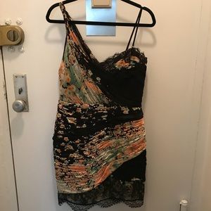 Foley & Corinna silk print cocktail dress