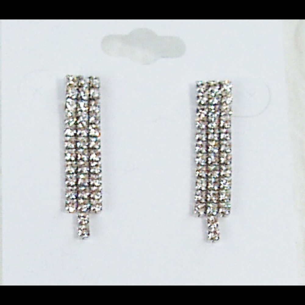 Austrian crystal earrings in rhodium