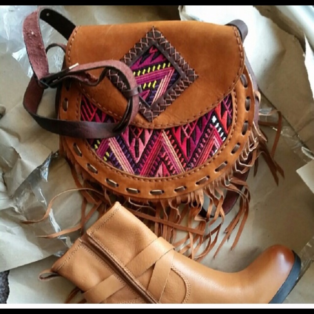 Artisan Leather Fringe purse Boho/hippie/Coachella