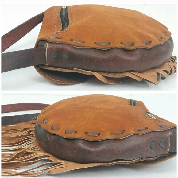 Artisan Leather Fringe purse Boho/hippie/Coachella - Picture 5 of 5