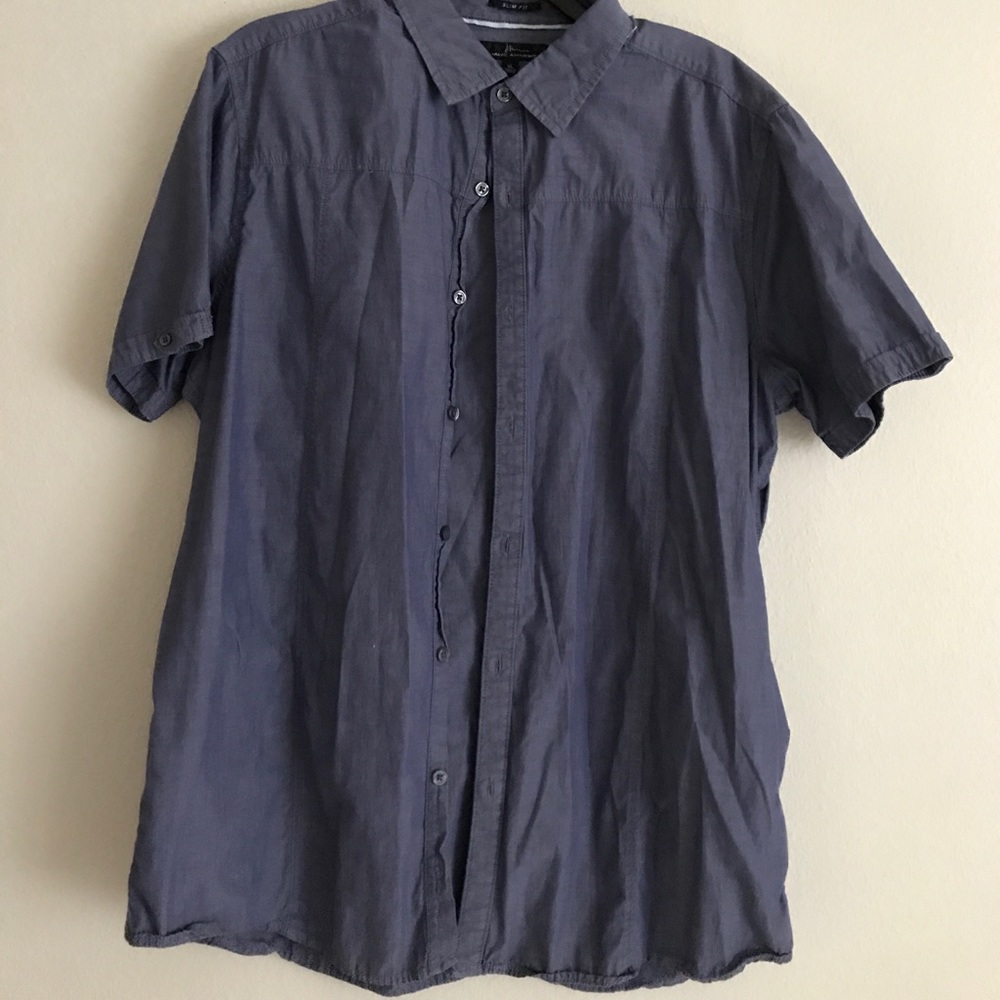 Short sleeve shirt in dark blue
