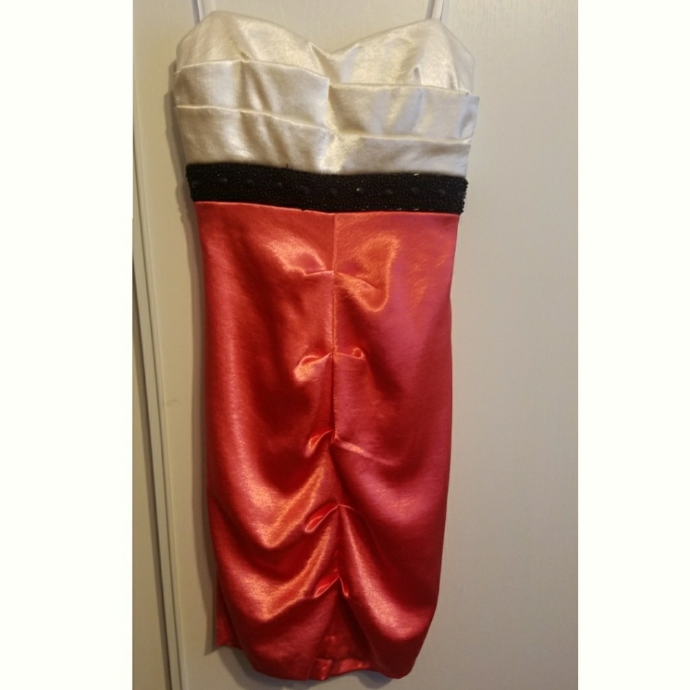Satin strapless dress
