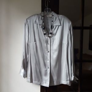 Silk charmeuse blouse