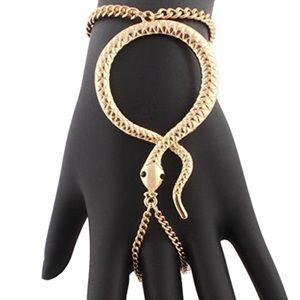 Snake finger ring and adjustable hand chain!