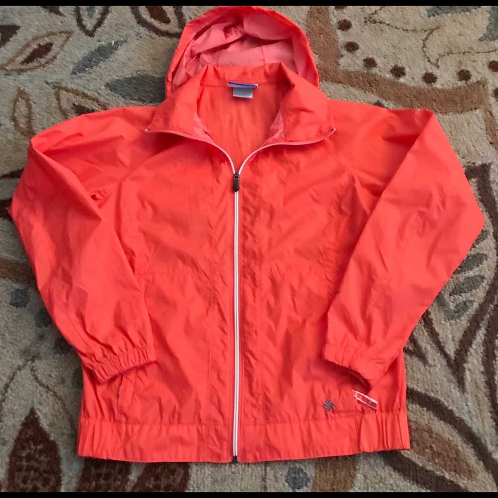 Columbia RainJacket Coral-Size Medium