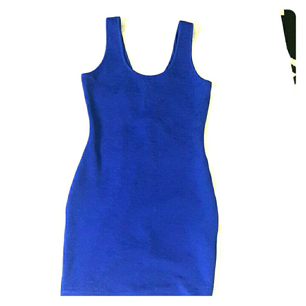 Forever 21 bodycon dress royal blue color