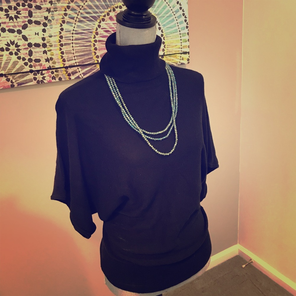 Banana republic cashmere black turtleneck sweater