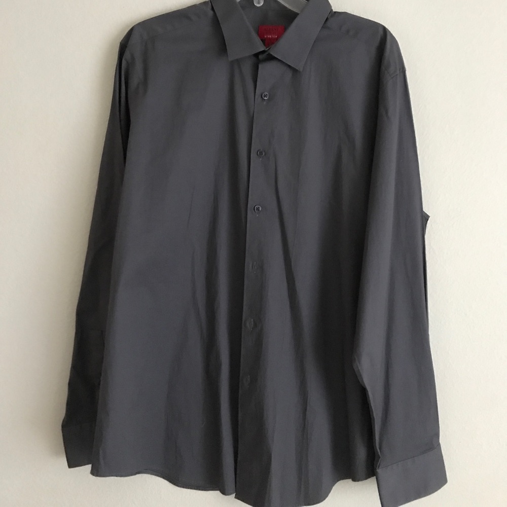 Long grey dress shirt