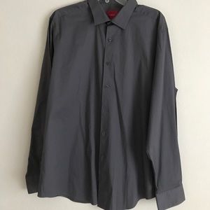 Long grey dress shirt