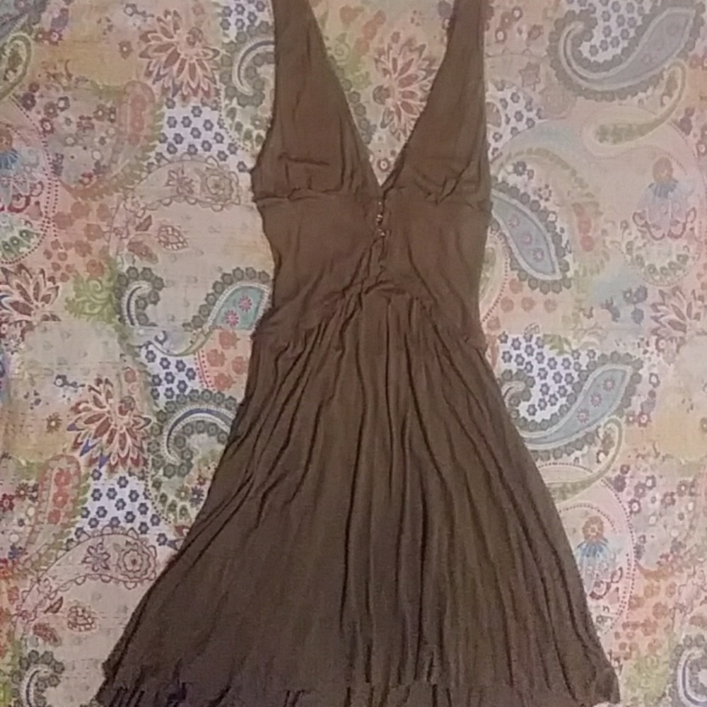 Free People Dress Olive Soft Jersey