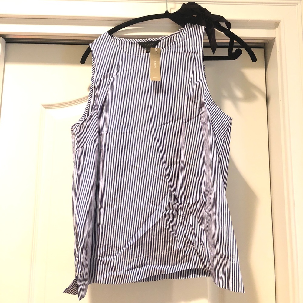Jcrew striped tie shoulder shirt size 10