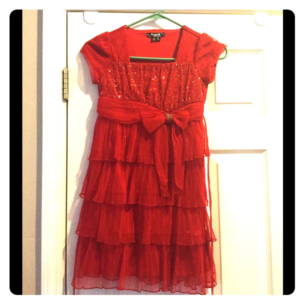 Sparkly red dress