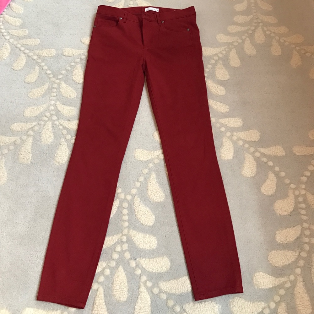 Red skinnies from LOFT