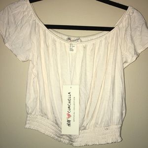 Cream H&M Coachella crop top New with tags.