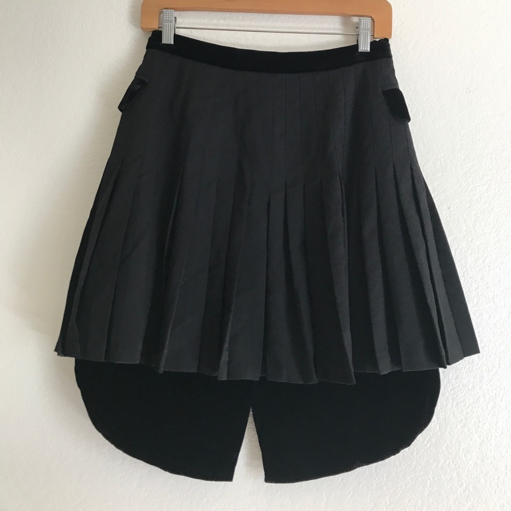 ALEXANDER WANG Velvet Lined Hi Low Skirt 4 - Picture 5 of 5