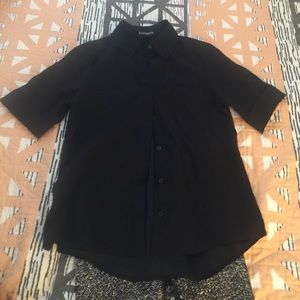 Black button up blouse