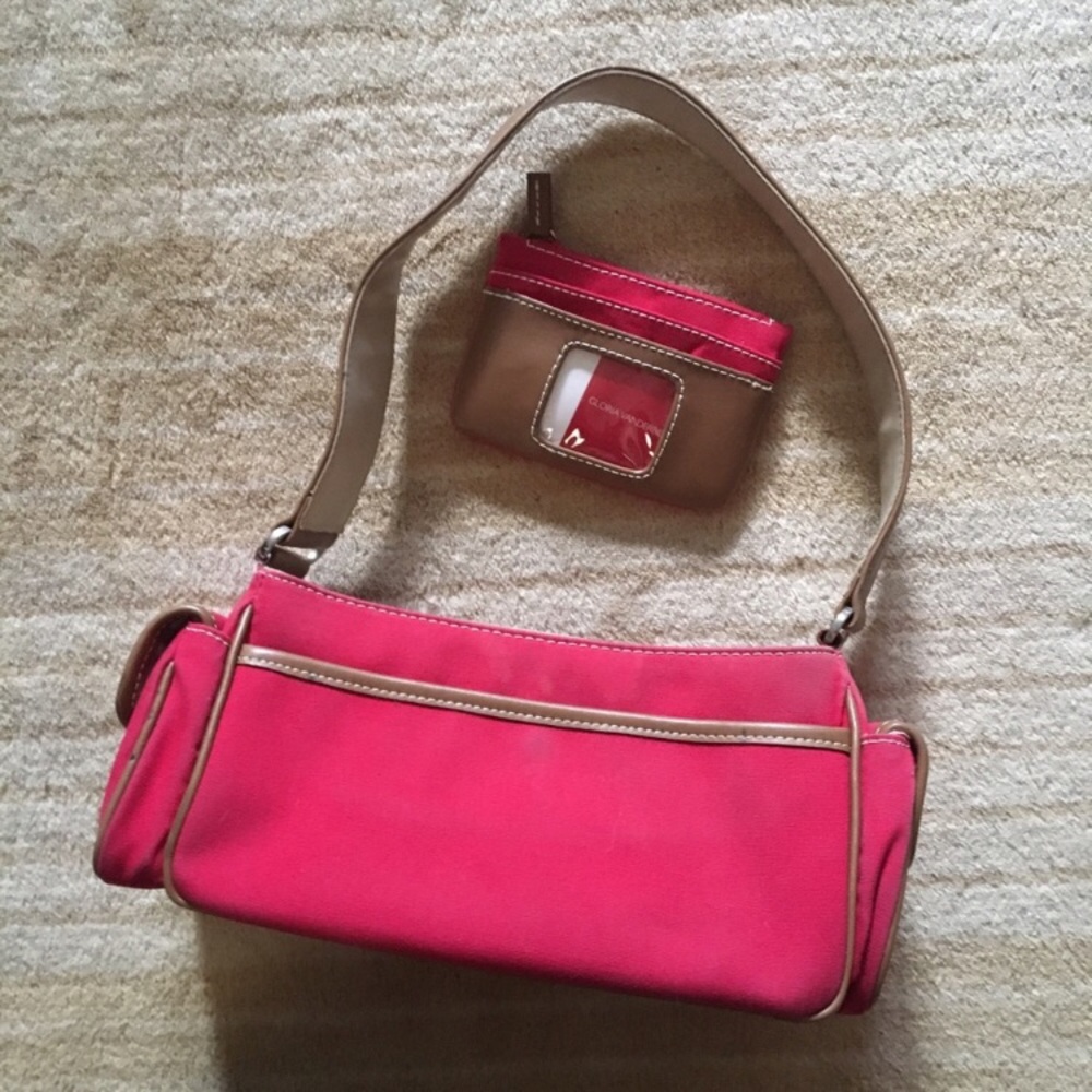 Red purse and a card holder