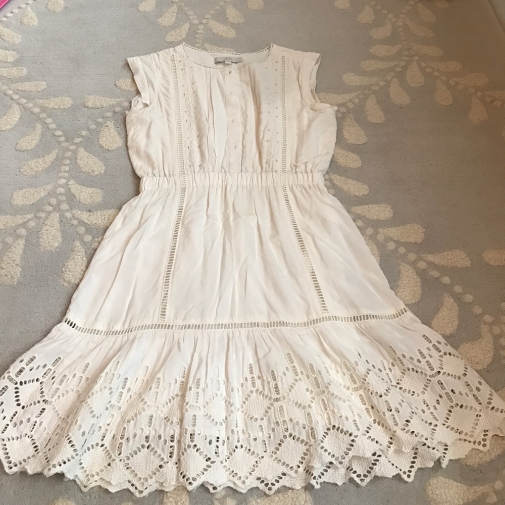Off white eyelet dress