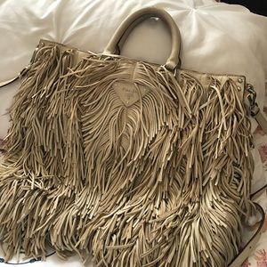 Cream fringe bag,very good condition